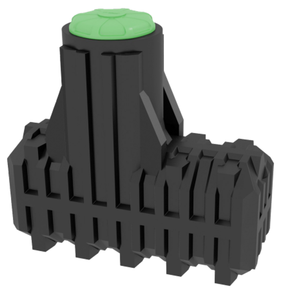 Станция биологической очистки ЭКОбокс Премиум самотечная с аэратором 2000 ИРПЛАСТ Ирпласт 2000 л./ 800 л. в сутки / 4-5 чел. / самотечный сброс / компрессорный аэрация (1920x780x1960см;125кг;черный) - арт.560374