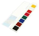 Краски акварельные ГАММА "Классическая", 8 цветов, медовая, без кисти, пластиковая коробка, европодвес, 1009192