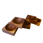 Набор деревянных квадратных тарелок-конфетниц Art of Siberia из сибирского кедра 5 шт. ТN21