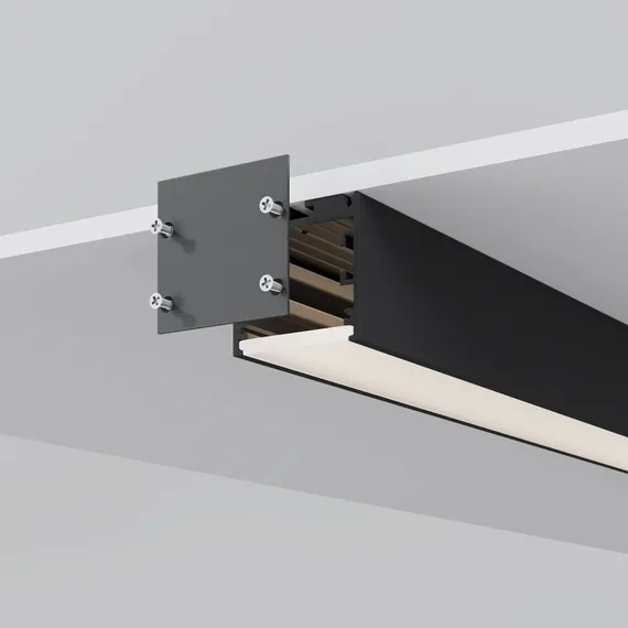 Радиусный профиль 35x35 линейный черный 2.5м Led Strip alm-3535r-b-d-2.5m
