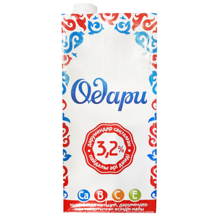 Молоко Одари 3.2% 1 л т/п