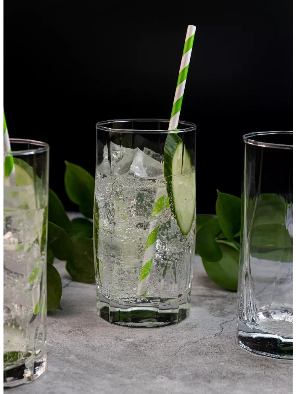 Набор изогнутых бокалов для воды, 450 мл, 6 шт. прозрачные