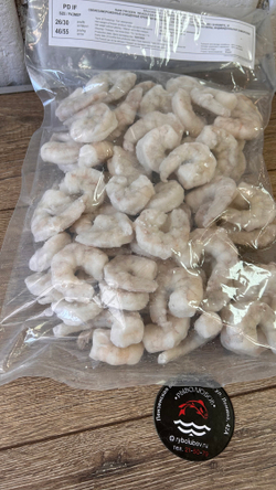 Креветка очищенная на хвосте ваннамей сыромороженная 26/30