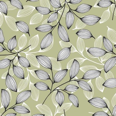 Seamless pattern of decorative branches