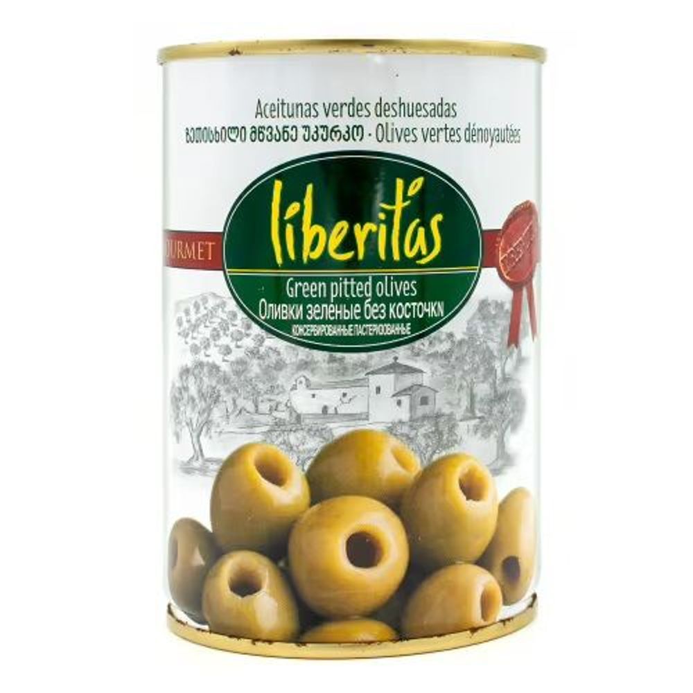Оливки Liberits зеленые без косточки 425мл