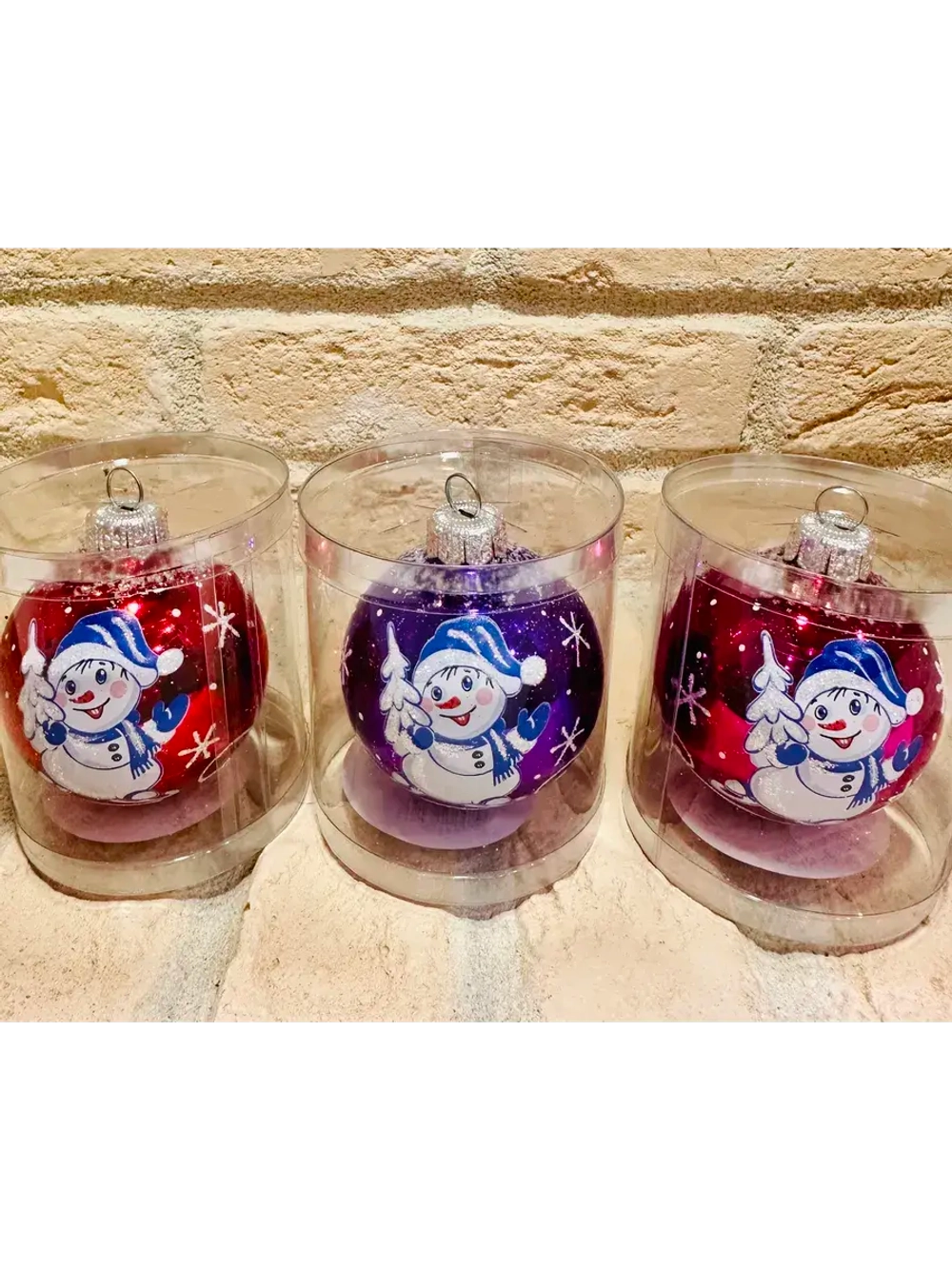 Елочный шар "Снеговичок " 6 см