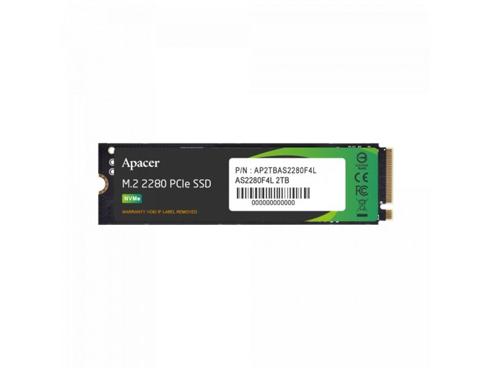 SSD накопитель Apacer AS2280F4L 2ТБ, M.2 2280, PCIe 5.0 x4, NVMe [AP2TBAS2280F4L-1]