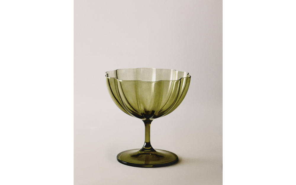 Zara Home миска из стекла, цвет синий, 10.6 см