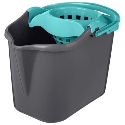 Ведро Grenada прямоугольное, 13л с отжимом МОП (голубой)