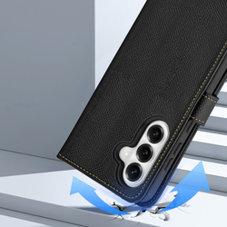 Чехол кошелек с MagSafe из кожи для Samsung Galaxy S26+ Плюс, серия Lawa Series от Dux Ducis