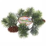 Венок хвойный новогодний «Золотистый лес» , 20 см