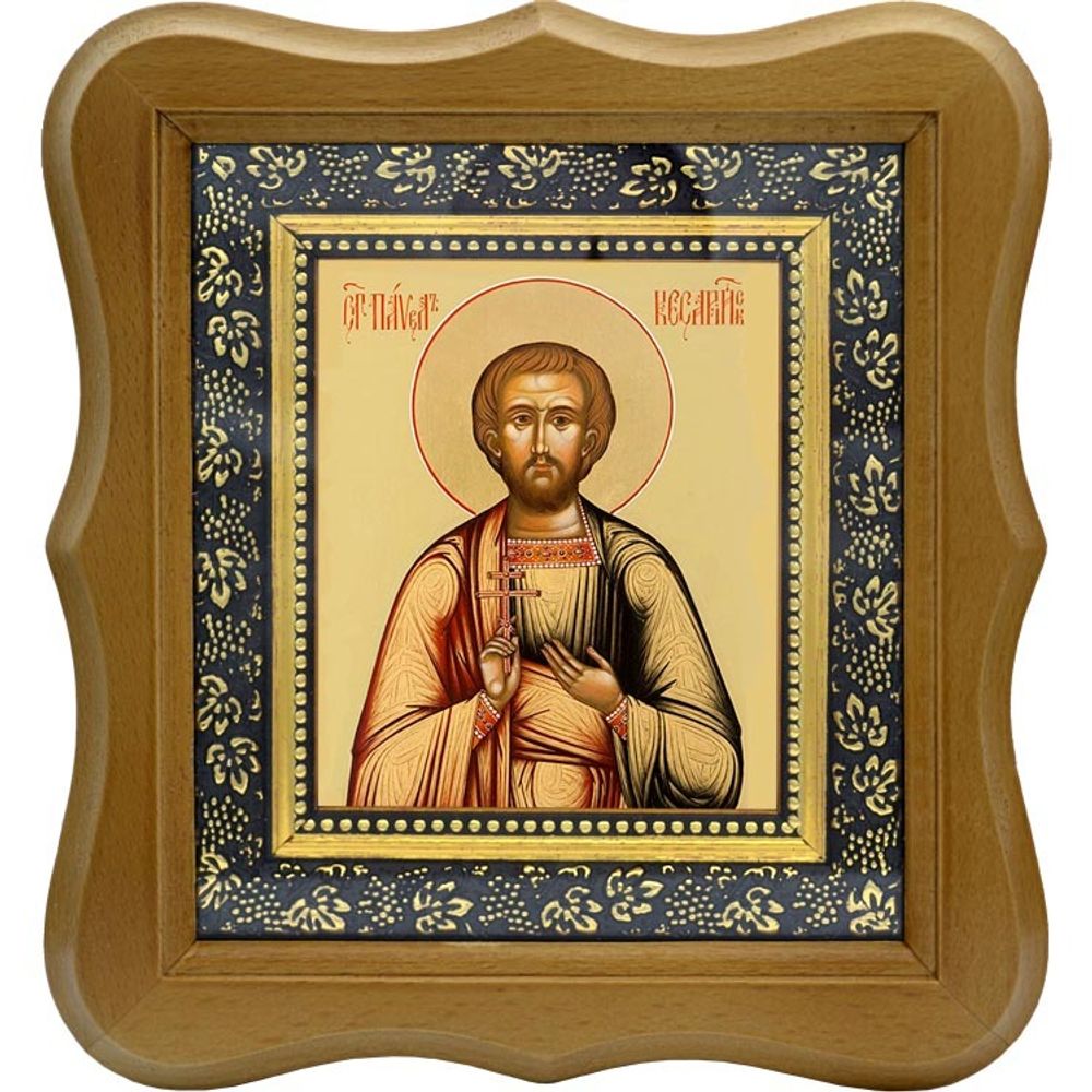 Павел Кесарийский Святой мученик. Икона на холсте.