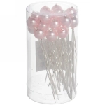 Шпильки для волос в тубе 20шт «Hair Beauty», жемчужинка, микс 4 цвета, d-0.8см