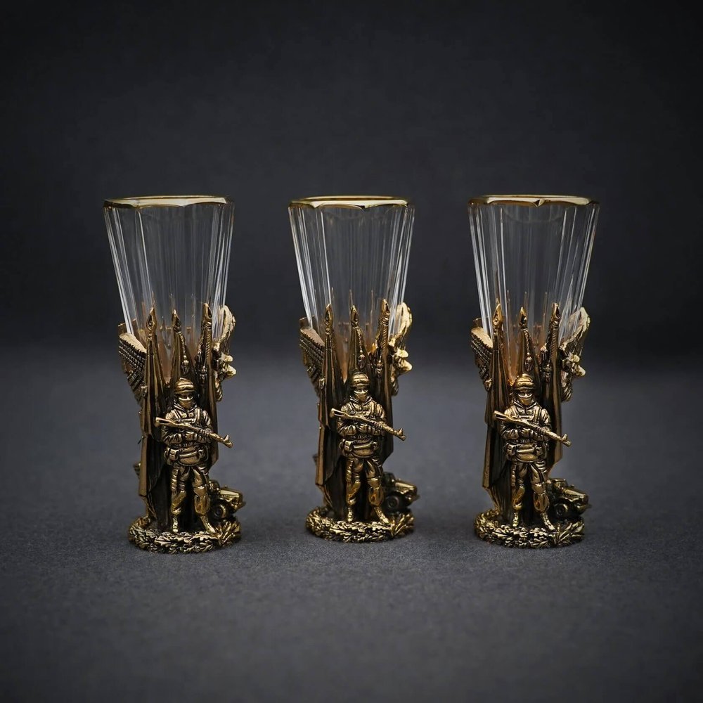 Подарочный набор лафитников "Армия России" 3 шт.