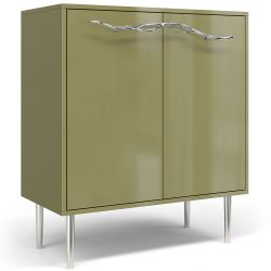 Комод Арт Колор Стайл Сильвер с 2 полками Зеленая Олива