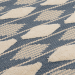 Ковер из хлопка синего цвета Argyle Ethnic 70х160 см