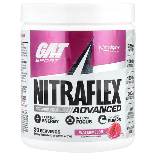 GAT, Sport, NITRAFLEX® Advanced, арбуз, 294 г (10,4 унции)