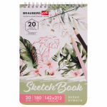 Скетчбук 142х212 мм, 20 л., гребень "CLASSIC" (BRAUBERG)