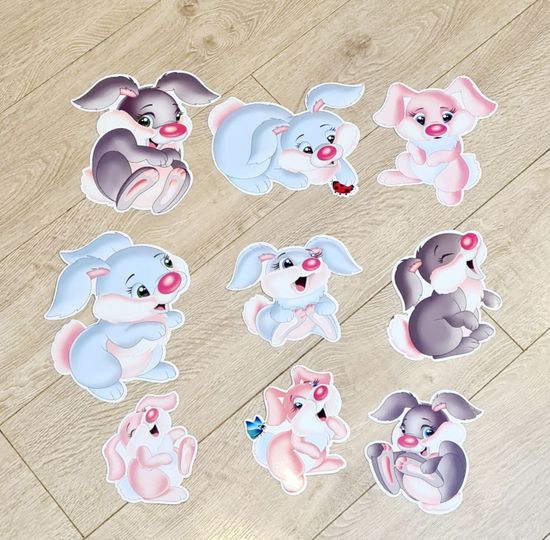 Набор для декора Зайцы, 9шт