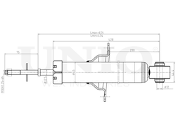 Амортизатор газовый задней подвески UNIO SAB-10551