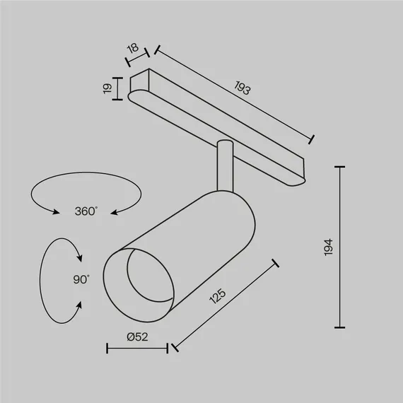 Трековый светильник Фокус / Focus Led Exility 3000K 12Вт 36° Technical tr032-2-12w3k-m-bbs
