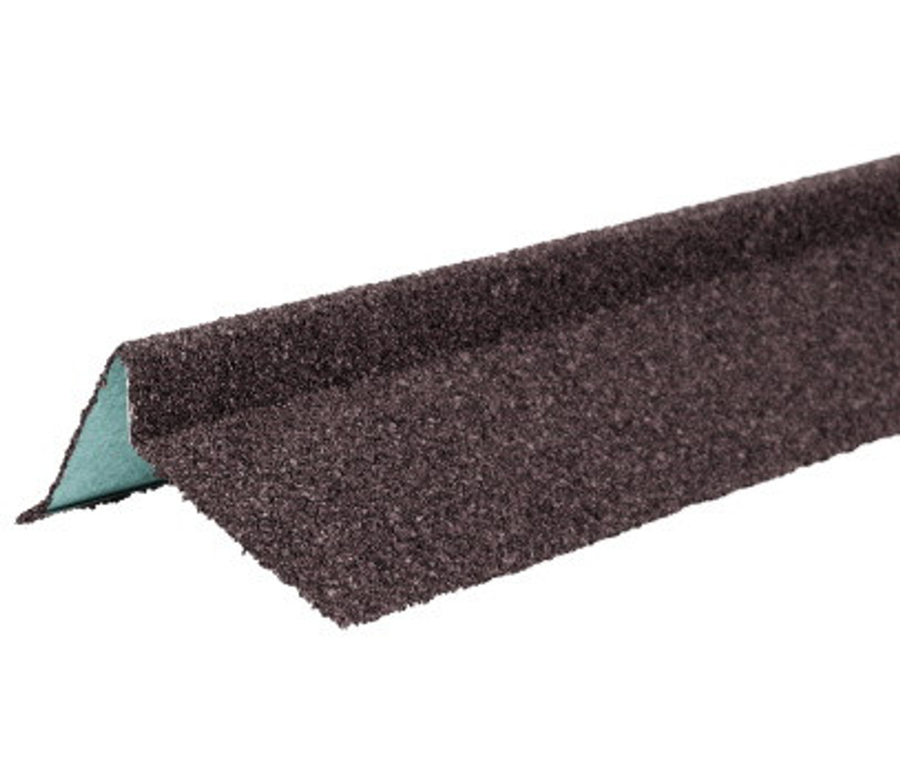 Планка торцевая Технониколь Shinglas с гранулятом красно-коричневая левая 75х25х65х5 мм