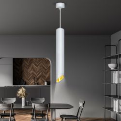 Светильник подвесной (подвес) ЭРА PL 17 WH MR16/GU10, белый, потолочный, цилиндр | Подвесные светильники