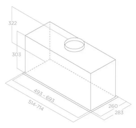 Встраиваемая вытяжка Elica LANE SENSOR BL MAT/A/72
