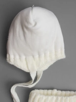 Шапка зимняя для девочки на завязках и снуд