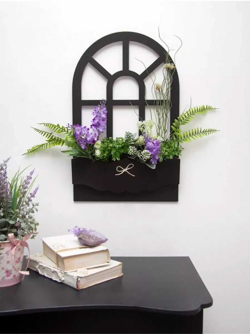 Настенная композиция "Окно с цветами"