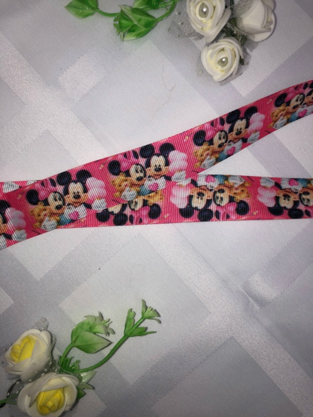 Лента репсовая "Микки Маус" 25мм