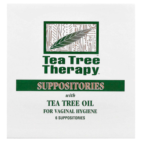 Tea Tree Therapy, cвечи с маслом чайного дерева для гигиены влагалища, 6 свечей