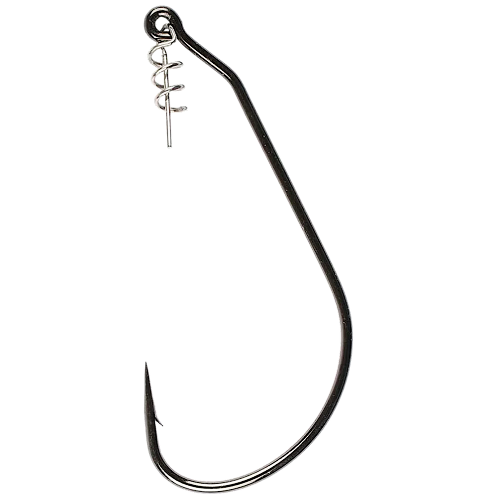Крючок Офсетный Daiwa со спиралью Steez Worm Hook SS Screw Keeper -