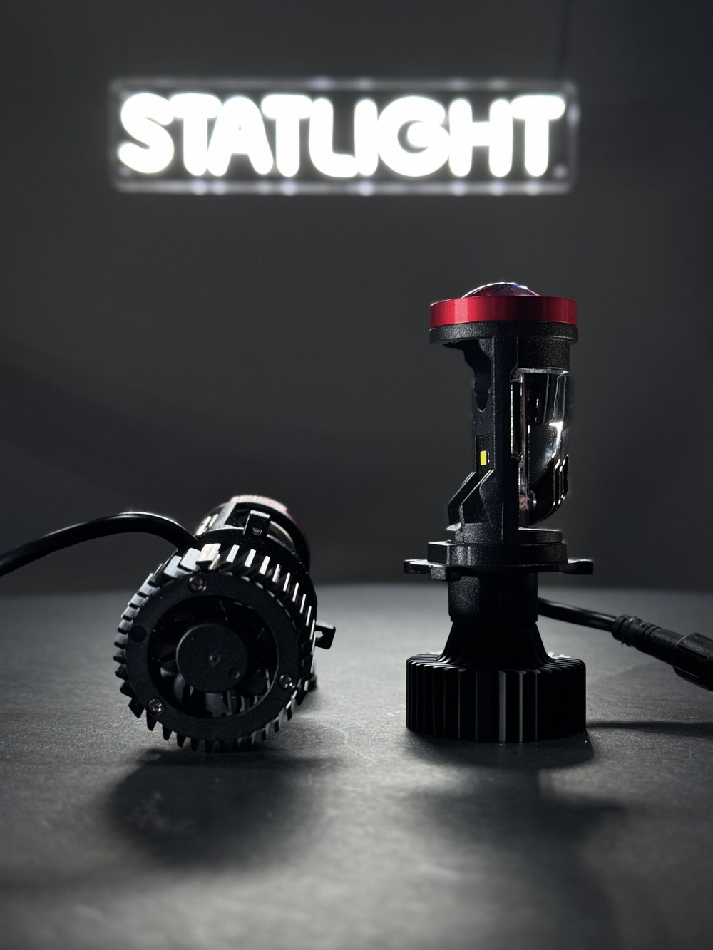 Светодиодные лампы H4, мини линзы H4, LED лампы H4, белые 5500k, 10800Lm, LED линзы, 2 шт