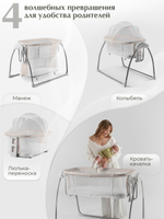Кроватка колыбель приставная 4в1 Sweet Baby Melodia Beige