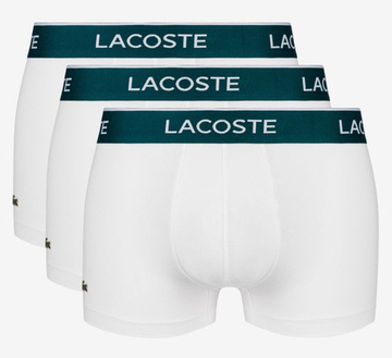 Мужские спортивные боксеры Lacoste Casual Cotton Stretch Boxer 3P - белый