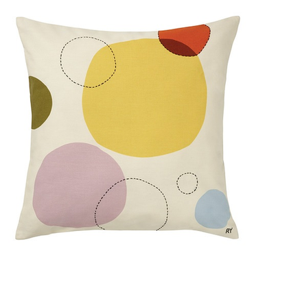 АНГСМАТАРЕ ANGSMATARE Декоративный чехол на подушку, узор круги, 50x50 см