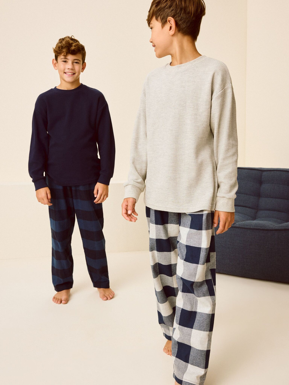 Пижама для мальчика Next N27-306, 2 шт., Темно-синий, Серый