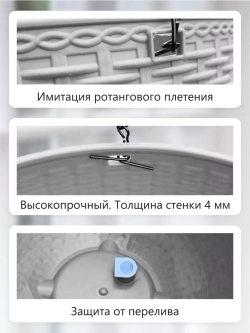 Кашпо подвесное круглое