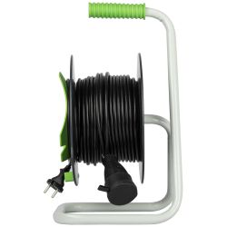 Удлинитель силовой ЭРА GREEN LINE GAZ-2x1-30m Greenline на катушке пластик 1 розетка без заземления 30м ПВС 2x1мм2 | Силовые удлинители