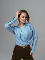 Рубашка женская | Бл-1012 б вискоза крэп