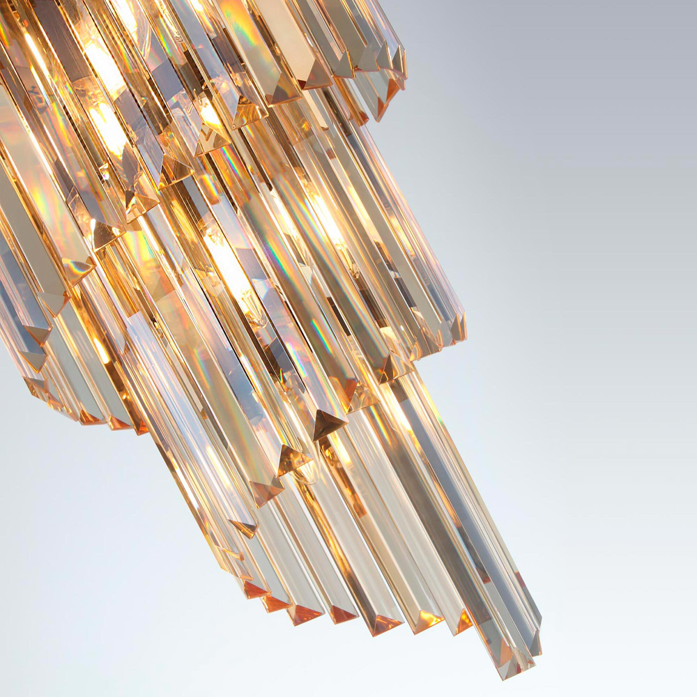 Citilux Мартин CL332172 Люстра хрустальная подвесная Шампань