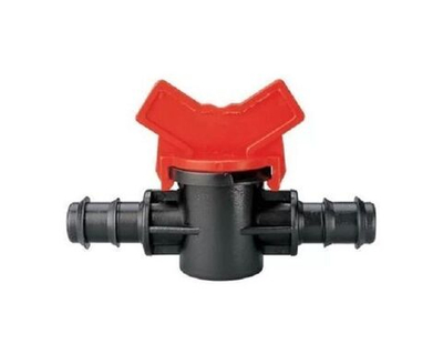 Кран проходной для шланга 16x16мм пластик E1M