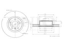 Диск тормозной передний UNIO BRD-20342