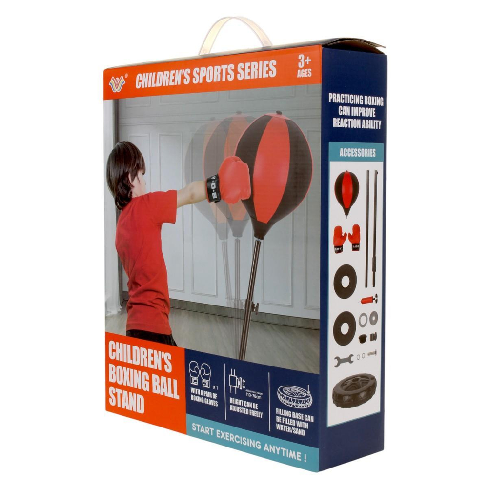 Набор для бокса (груша напольная, перчатки) коробка 777-777A