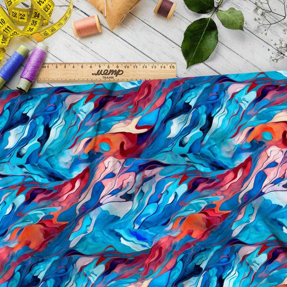 Ткань премиум флис экзотический атлас