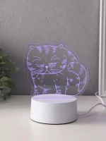 Светильник "Толстый кот" LED RGB от сети RISALUX 9,5х16,7х16