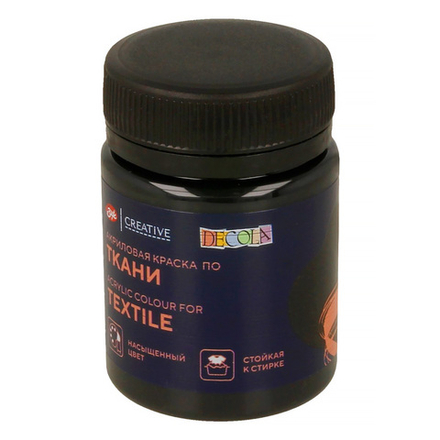 Декола акрил ткань банка 50 мл Черная