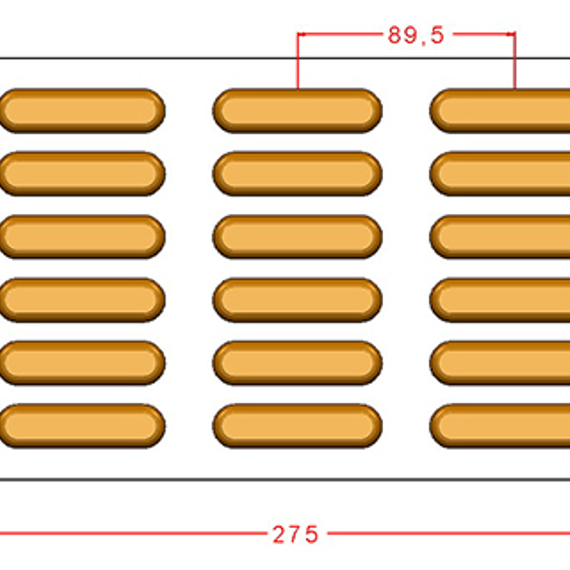 1011 | Форма для шоколадных батончиков (275*175 мм)