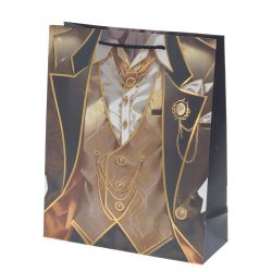 GAEM Пакет подарочный M (бумага 210г/м2, блок микс 12шт), L26 W10 H32 см, 4в.